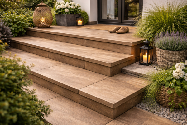 dlažba drevodekor na vonkajšie schody