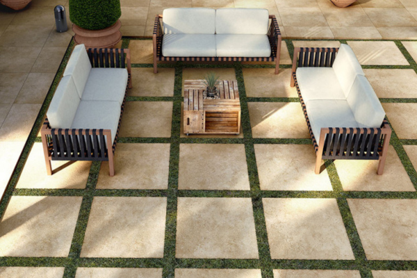 vonkajšia dlažba na terče