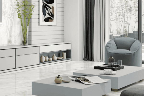 biely obklad do obývačky